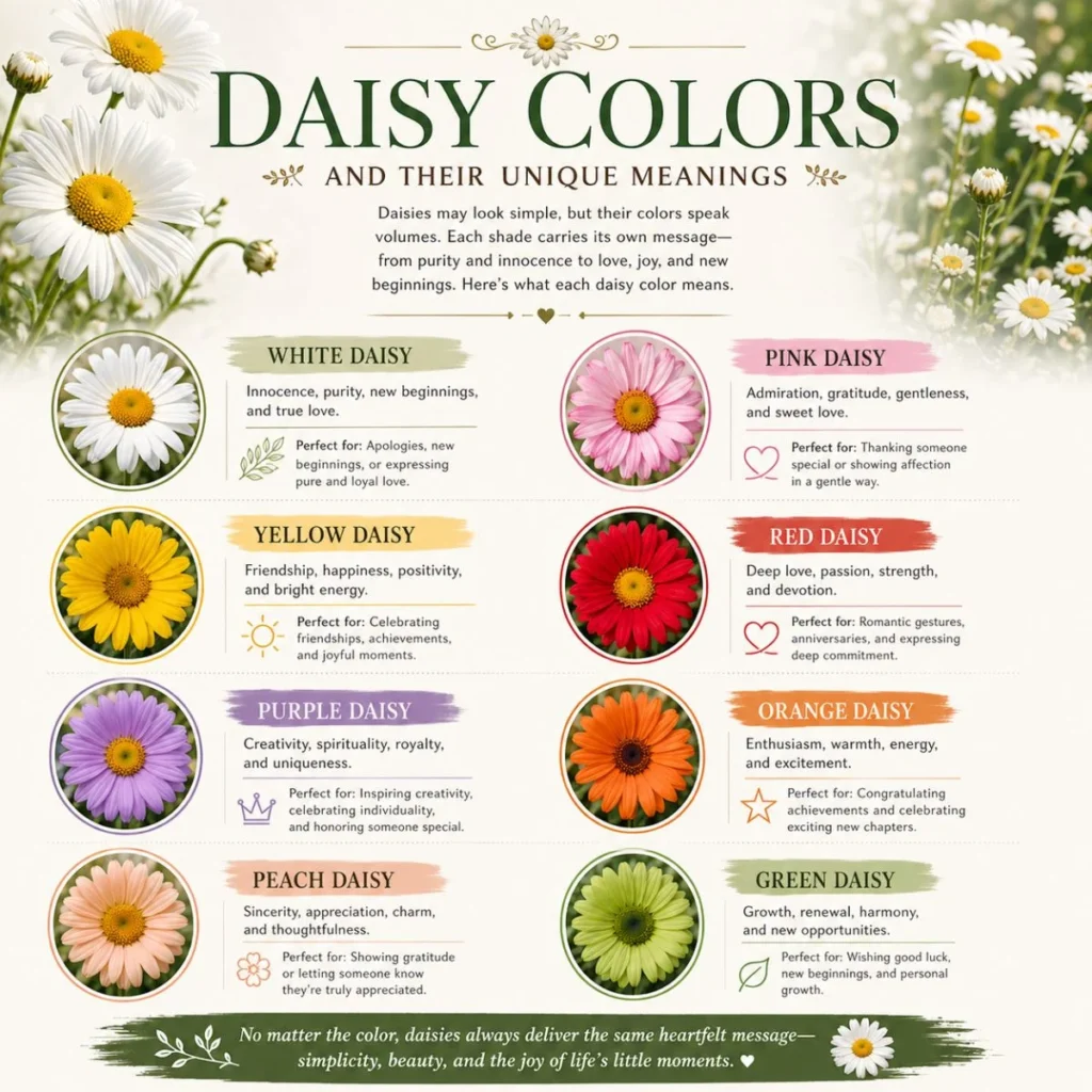 Daisy Colors and Their Unique Meanings