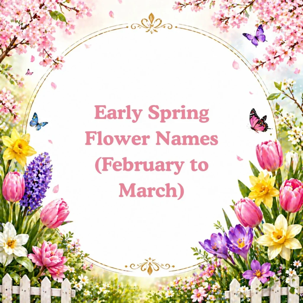 Early Spring Flower Names (February to March)