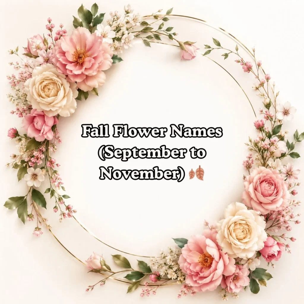 Fall Flower Names (September to November) 🍂