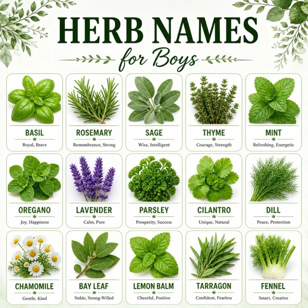 Herb Names for Boys 🌿