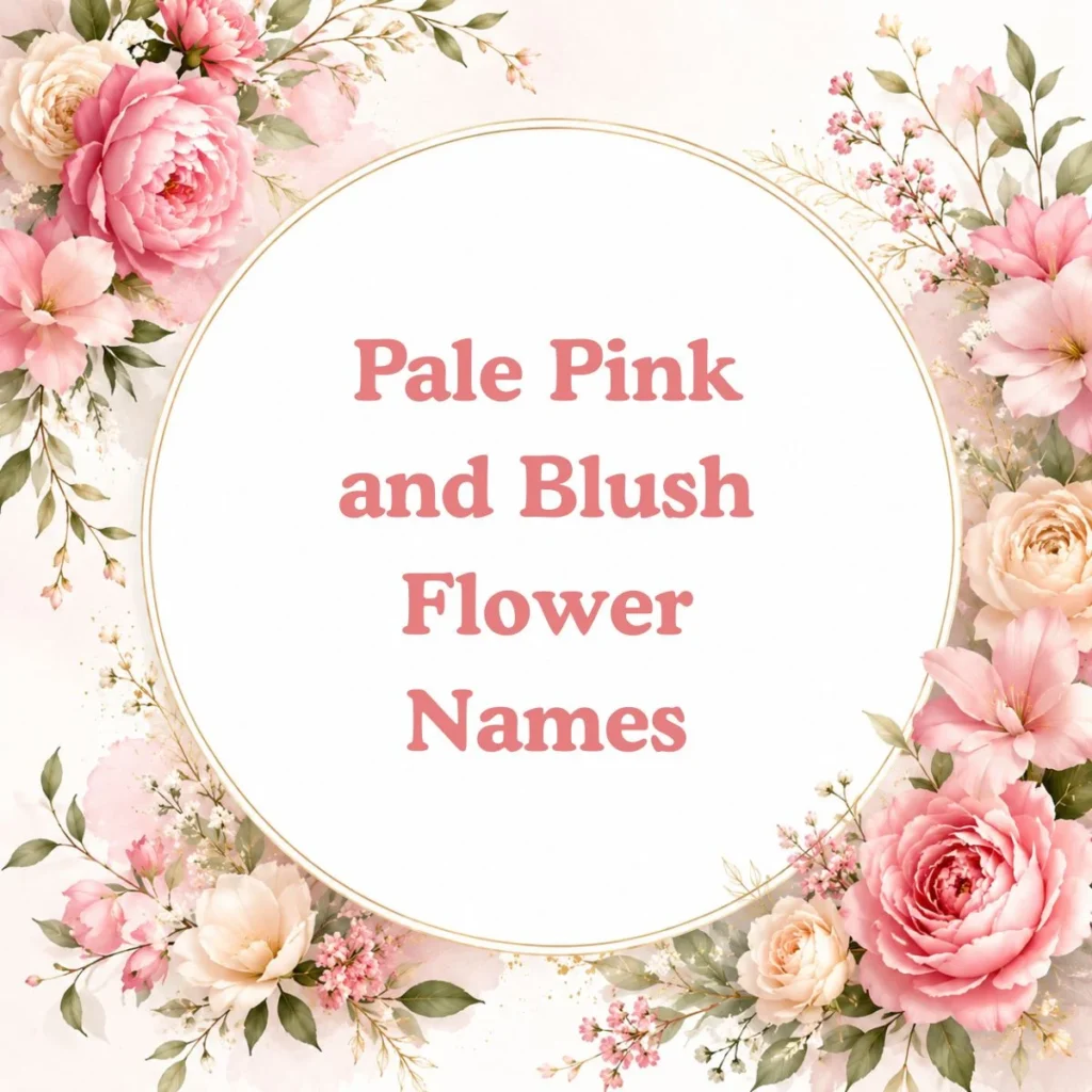 Pale Pink and Blush Flower Names