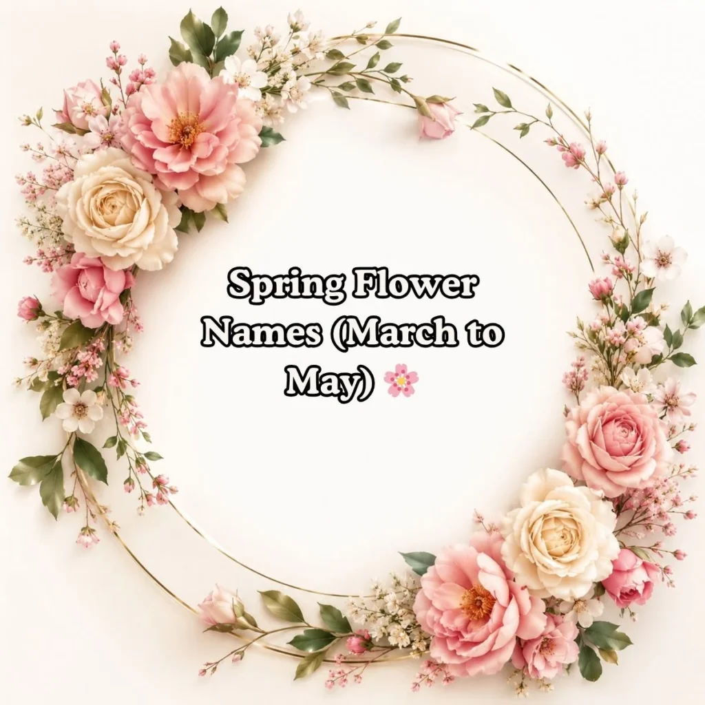 Spring Flower Names (March to May) 🌸