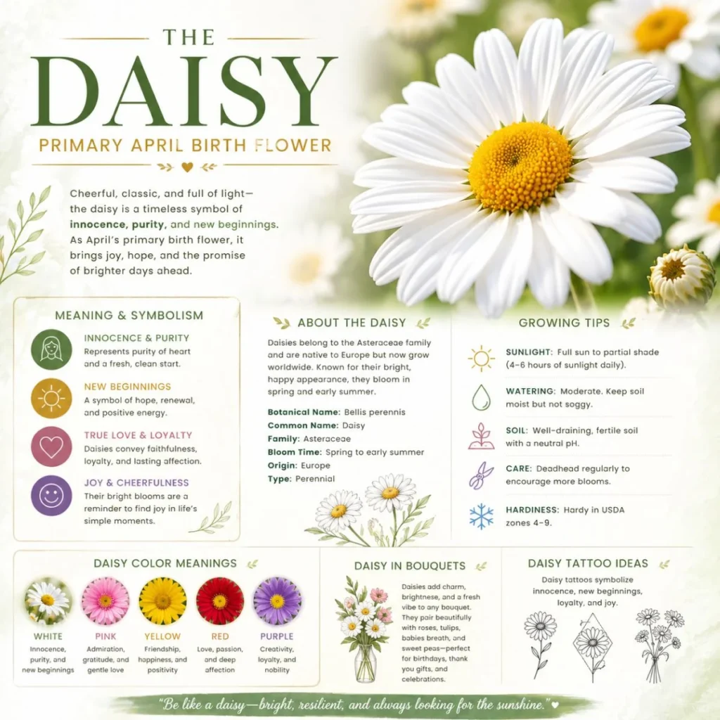 The Daisy Primary April Birth Flower