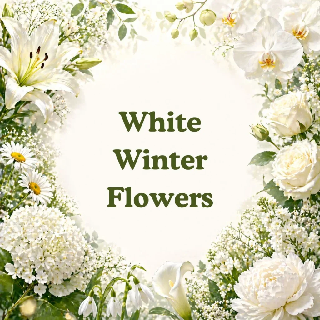 White Winter Flowers