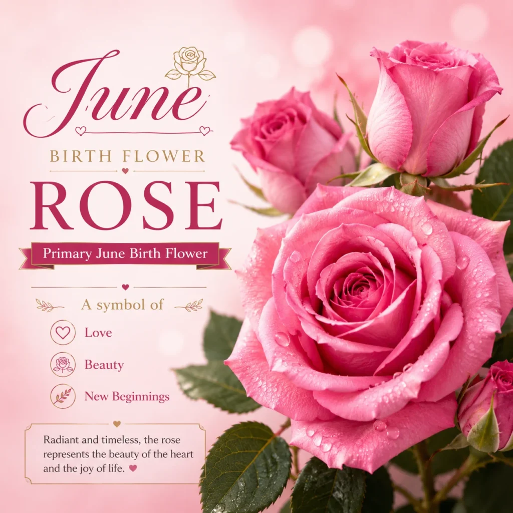 Rose Primary June Birth Flower