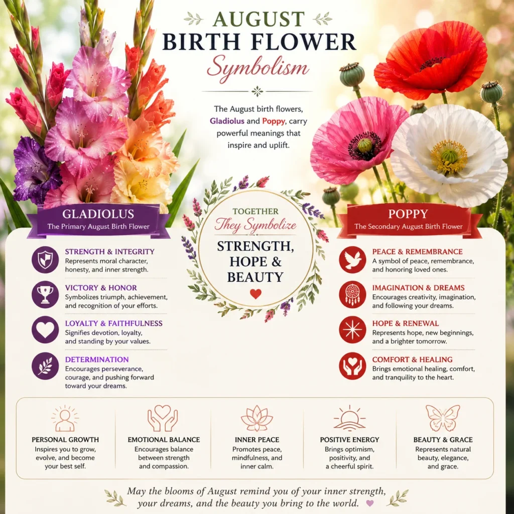 August Birth Flower Symbolism