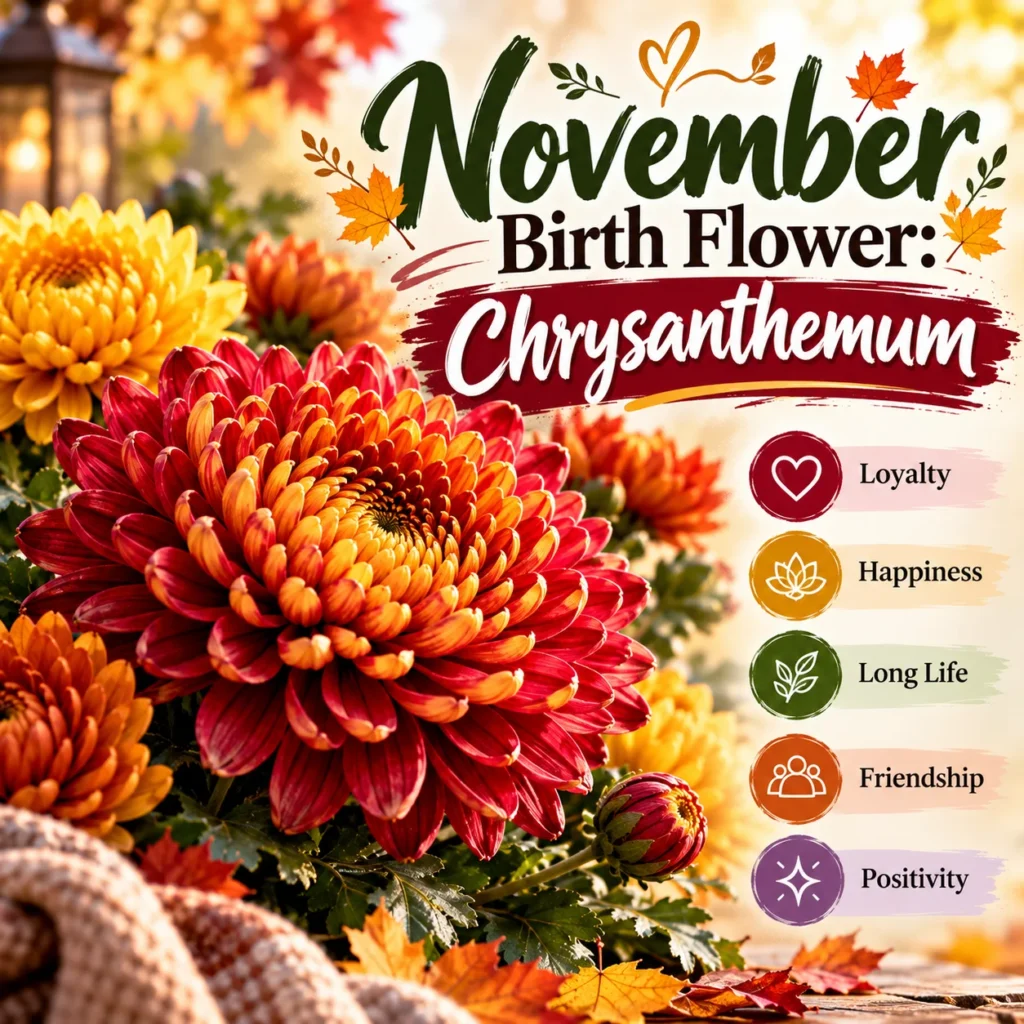 🌼 November Birth Flower Chrysanthemum