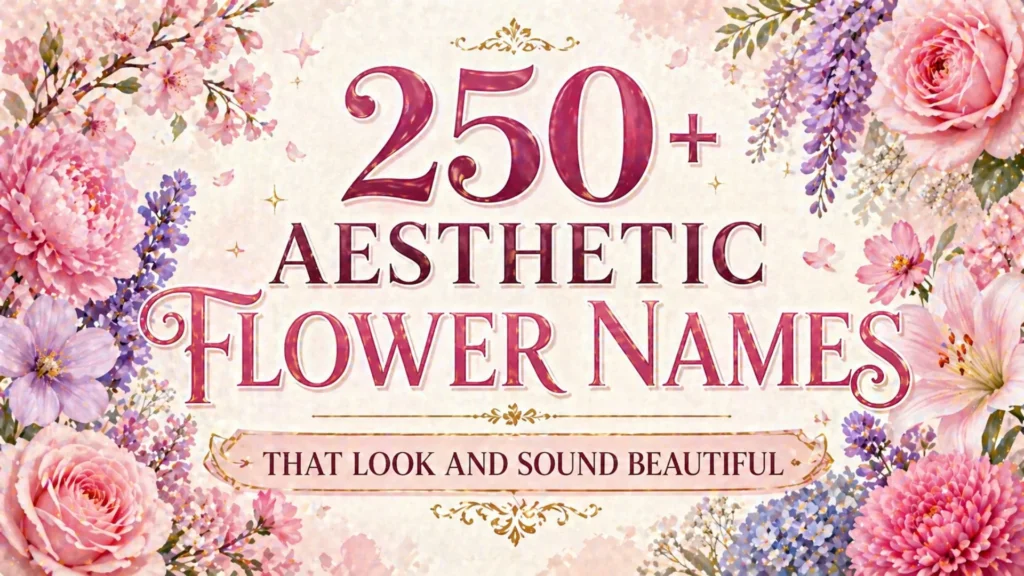 250+ Aesthetic Flower Names That Look And Sound Beautiful