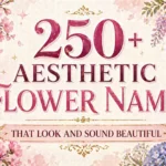 250+ Aesthetic Flower Names That Look And Sound Beautiful
