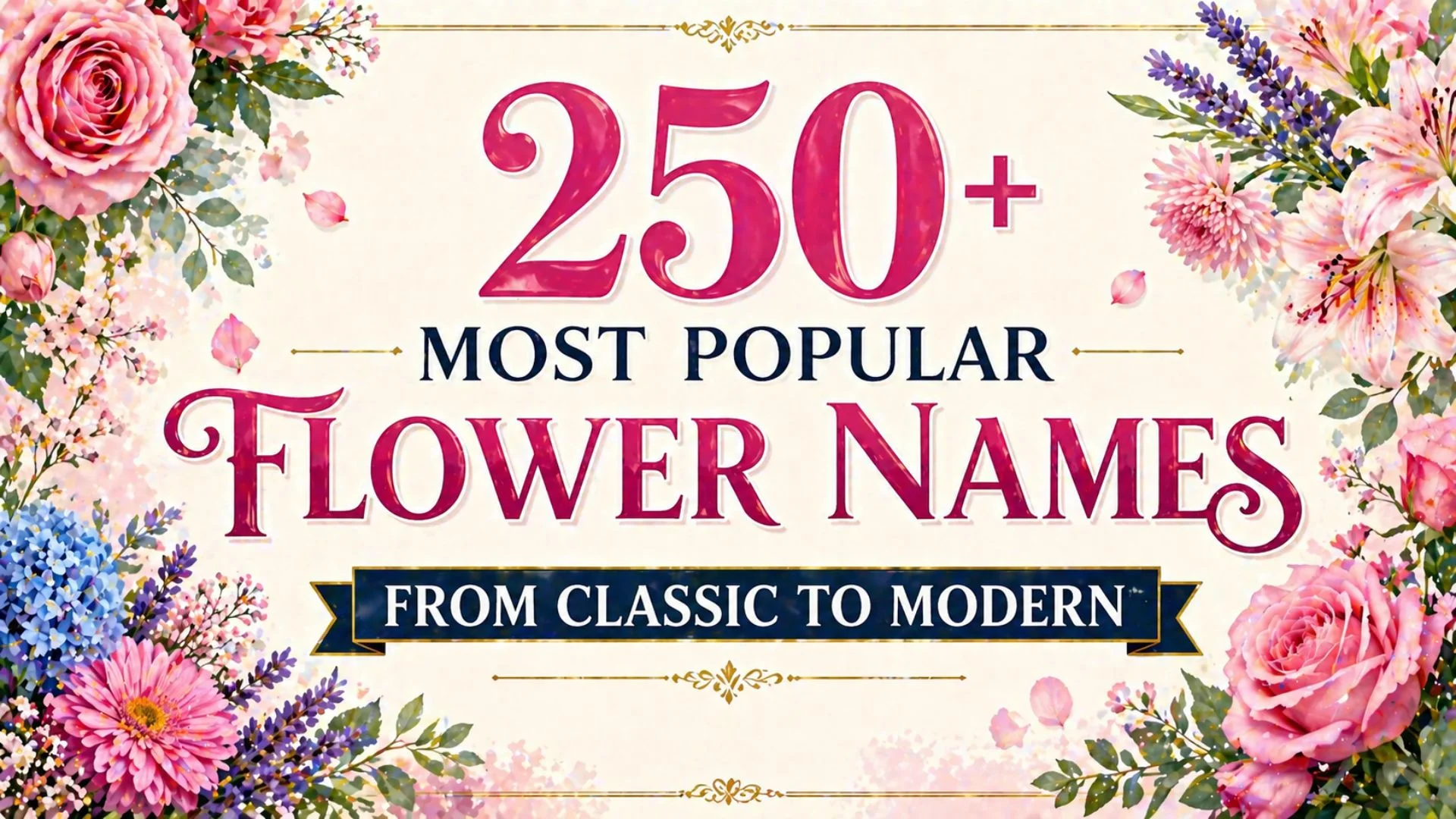 250+ Most Popular Flower Names From Classic To Modern