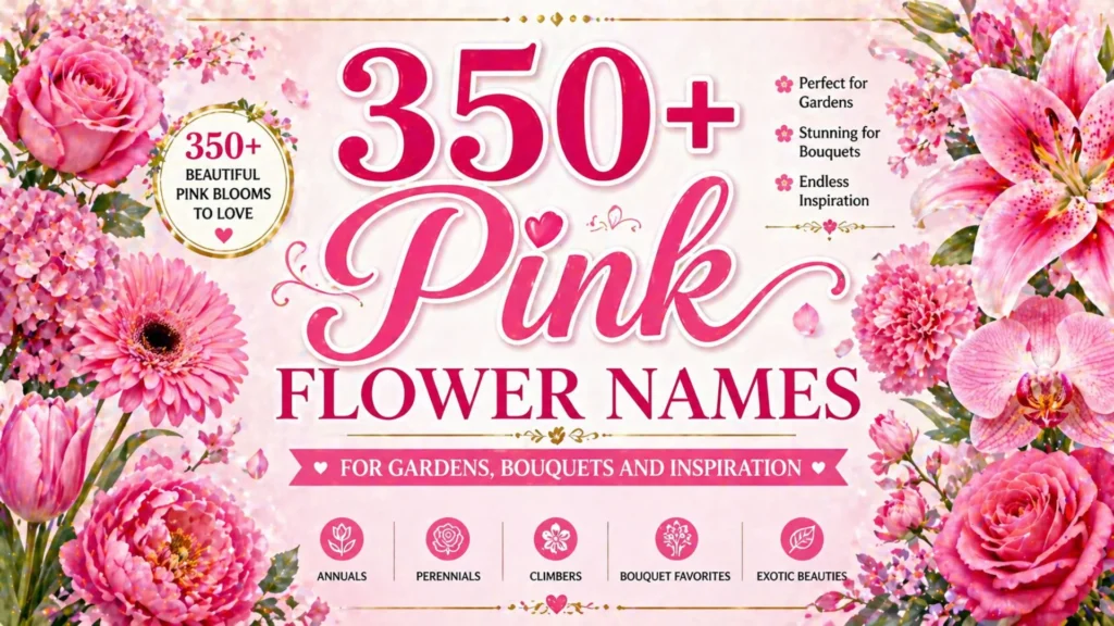 350+ Pink Flower Names for Gardens, Bouquets and Inspiration