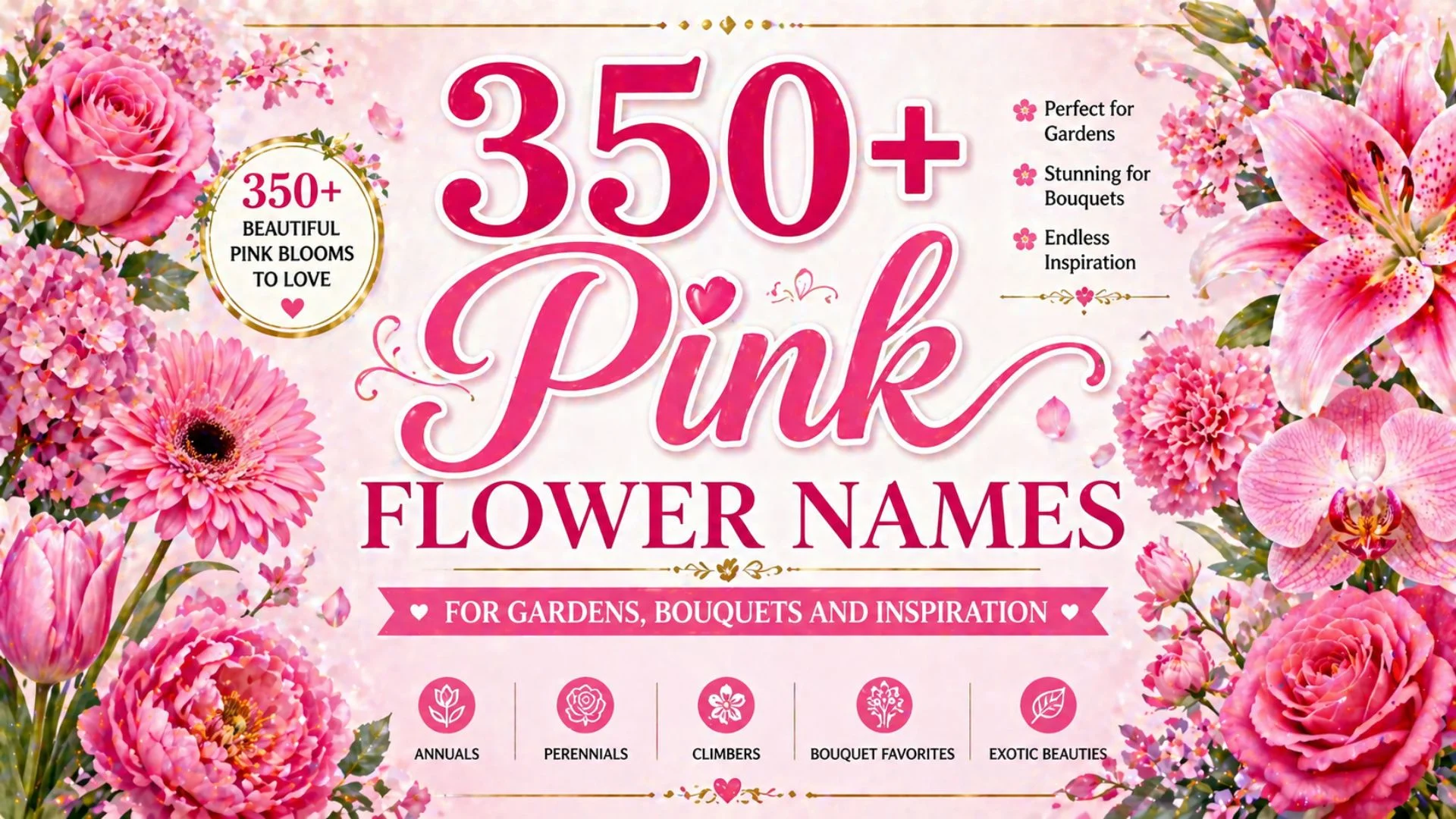 350+ Pink Flower Names for Gardens, Bouquets and Inspiration