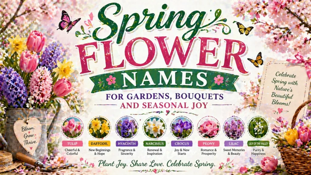Spring Flower Names for Gardens, Bouquets and Seasonal Joy