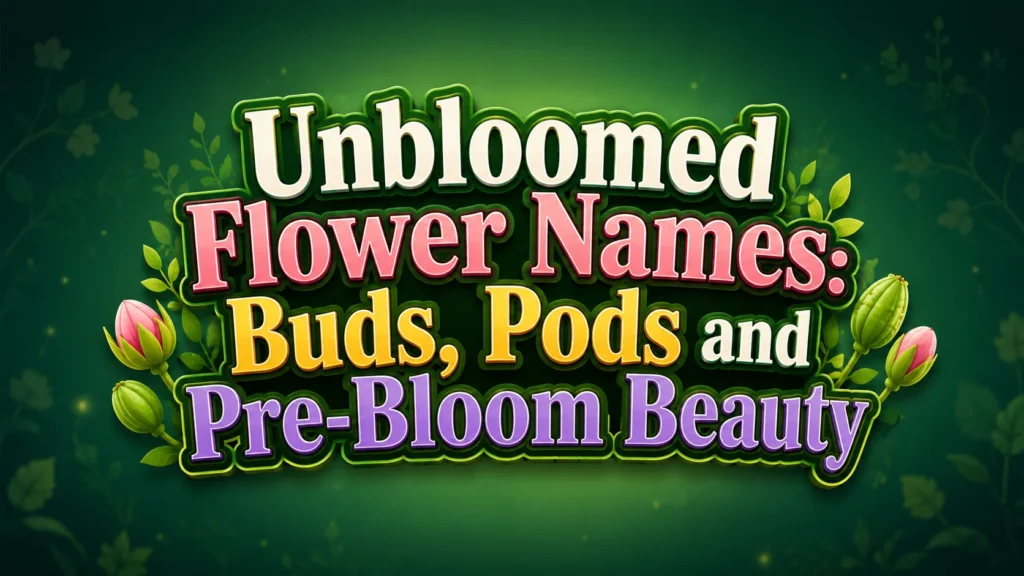 Unbloomed Flower Names Buds, Pods and Pre-Bloom Beauty
