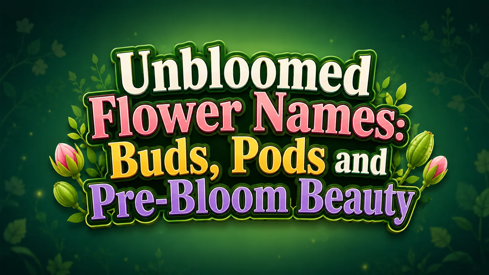 Unbloomed Flower Names Buds, Pods and Pre-Bloom Beauty