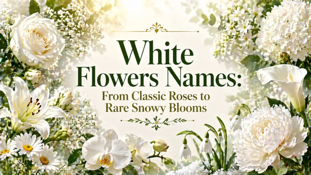 White Flowers Names From Classic Roses to Rare Snowy Blooms