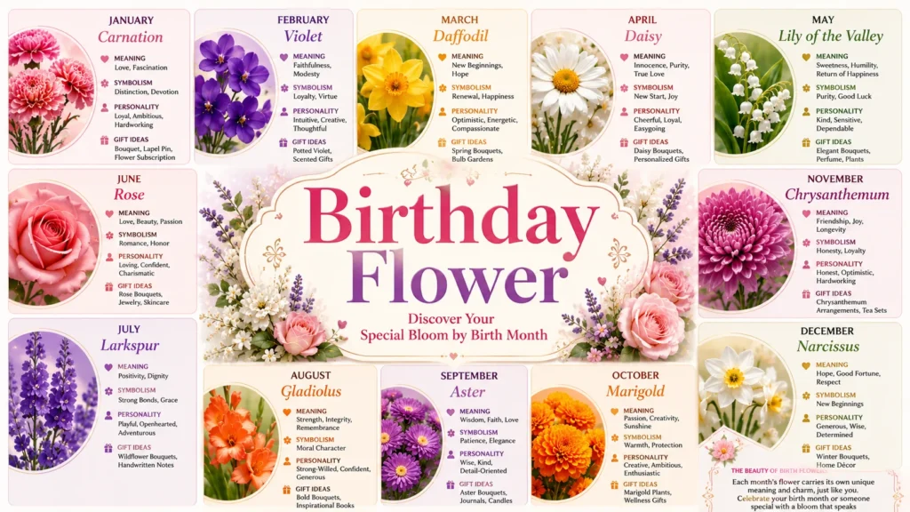Birthday Flower Discover Your Special Bloom by Birth Month