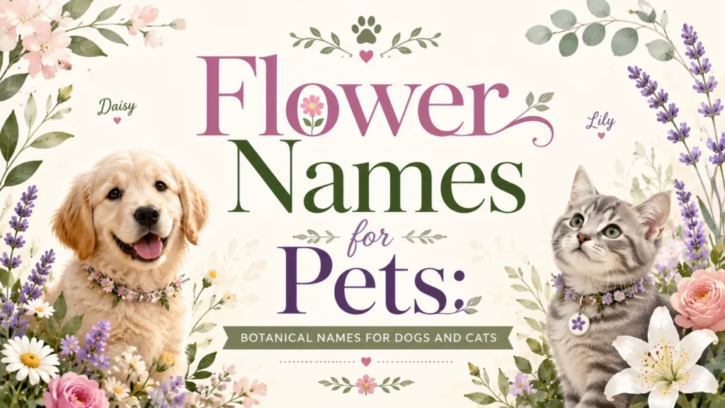 Flower Names for Pets Botanical Names for Dogs and Cats