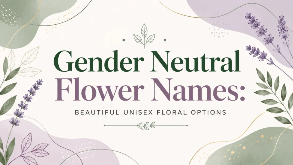 Gender Neutral Flower Names Beautiful Unisex Floral Options