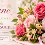 June Birth Flower Rose and Honeysuckle for Birthday Gifts