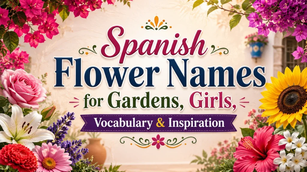 Spanish Flower Names for Gardens, Girls, Vocabulary & Inspiration