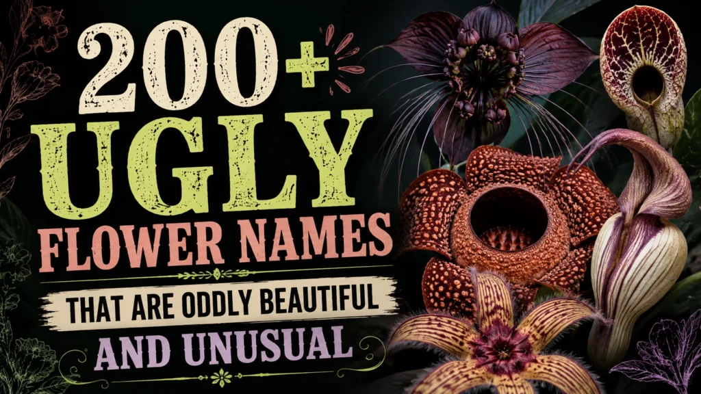 200+ Ugly Flower Names That Are Oddly Beautiful And Unusual