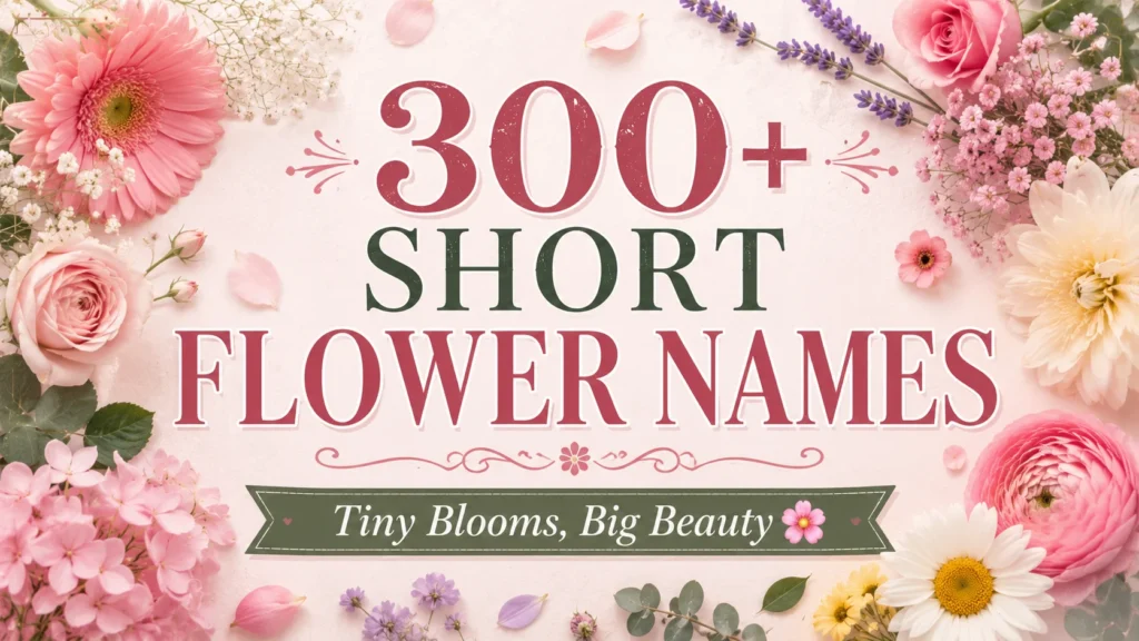 300+ Short Flower Names Tiny Blooms, Big Beauty 🌸