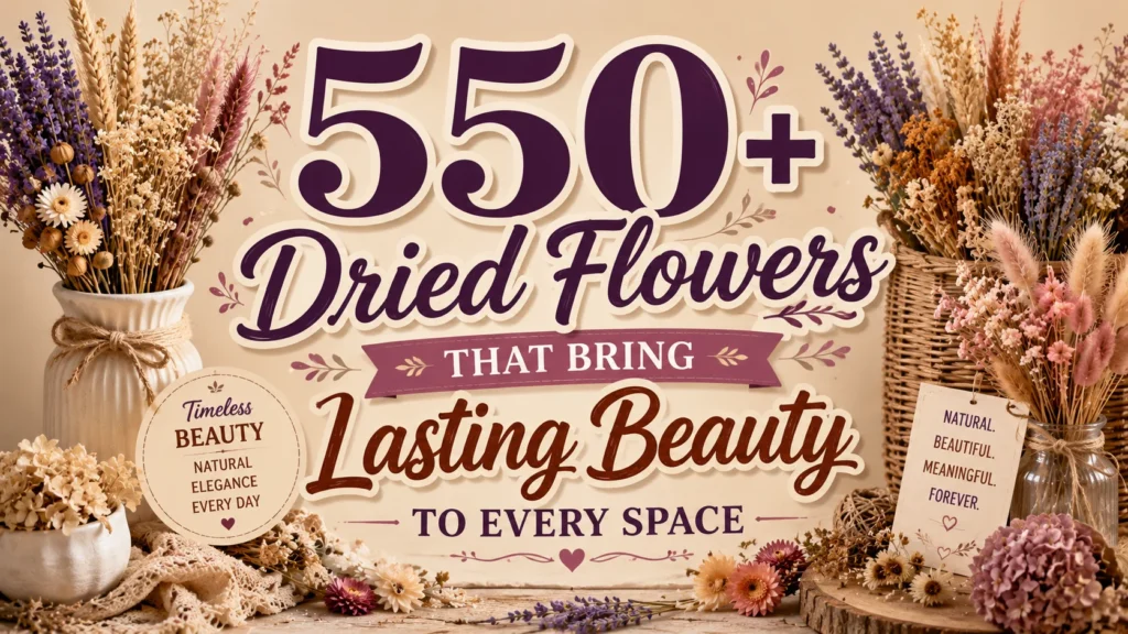 550+ Dried Flowers That Bring Lasting Beauty to Every Space