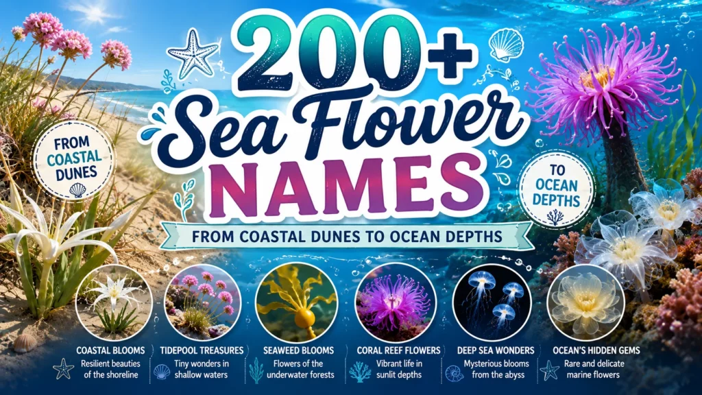 200+ Sea Flower Names From Coastal Dunes To Ocean Depths