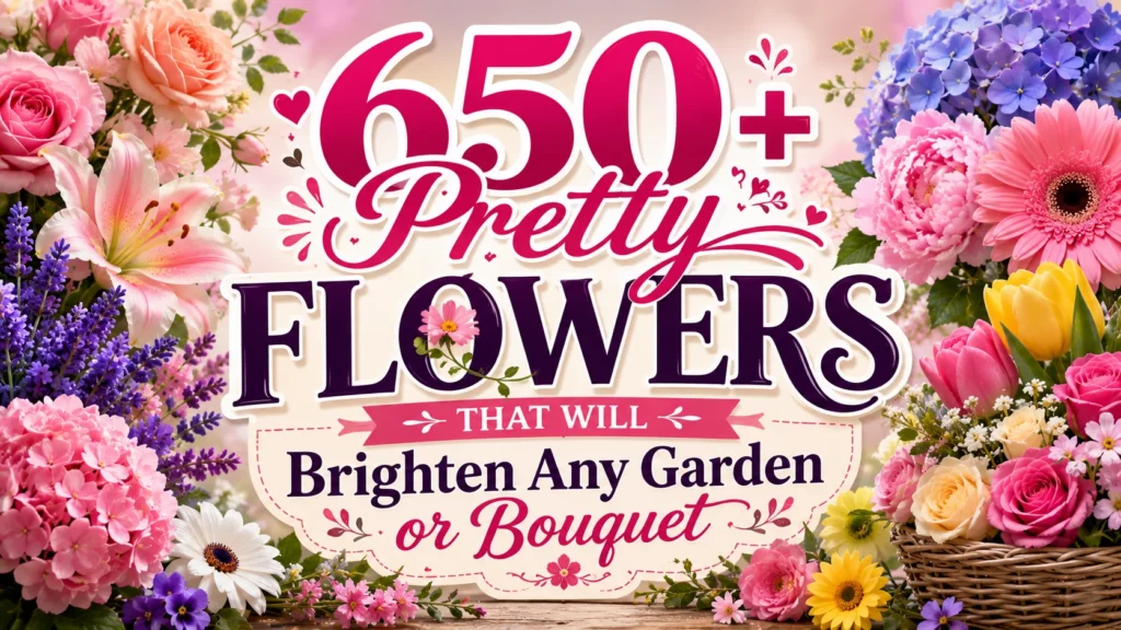 650+ Pretty Flowers That Will Brighten Any Garden or Bouquet 🌸