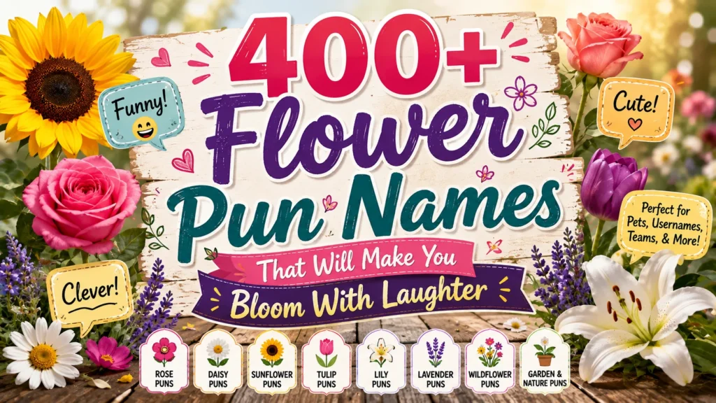 400+ Flower Pun Names That Will Make You Bloom With Laughter