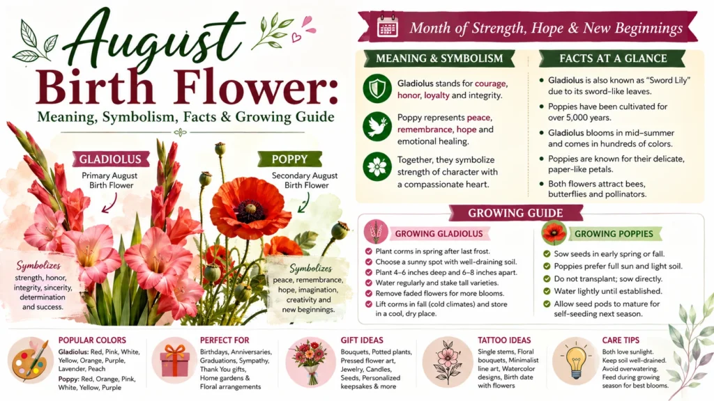August Birth Flower Meaning, Symbolism, Facts & Growing Guide