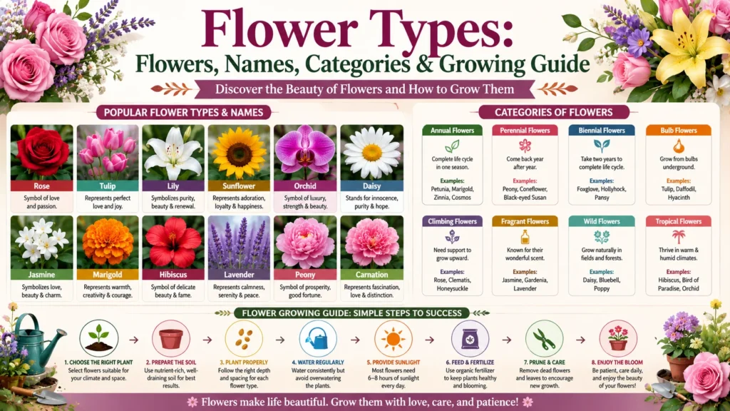 Flower Types Flowers, Names, Categories & Growing Guide