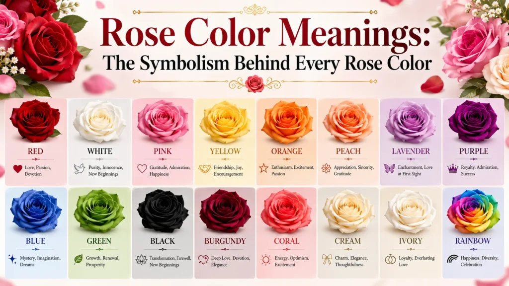 Rose Color Meanings The Symbolism Behind Every Rose Color