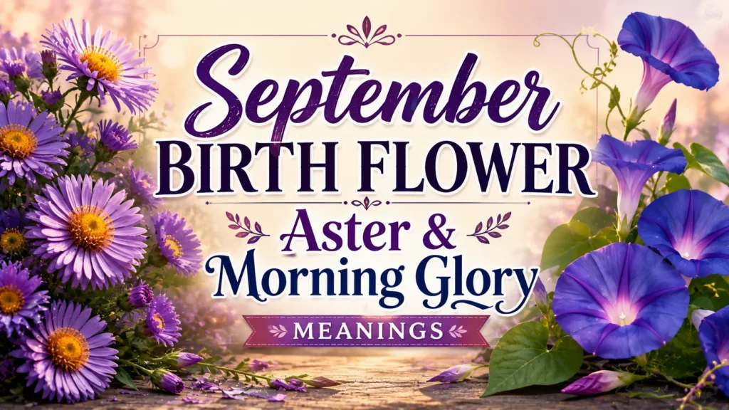 September Birth Flower Aster & Morning Glory Meanings