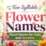 Two Syllable Flower Names Floral Names for Cats and Gardens