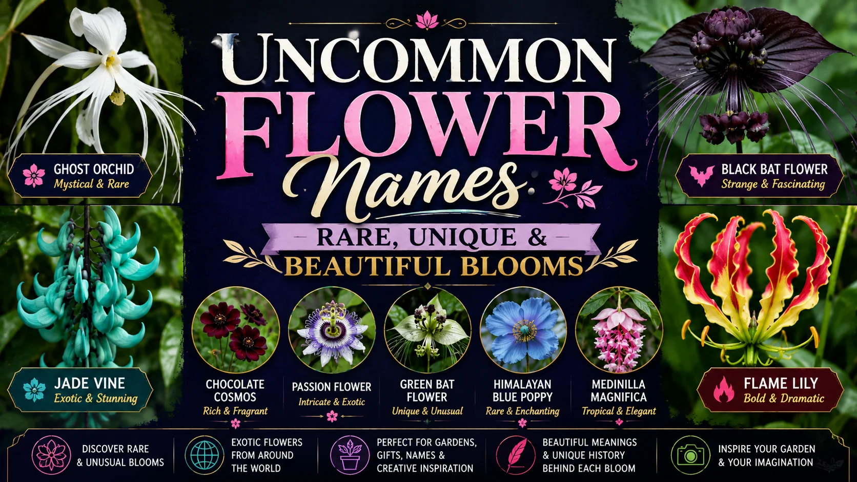 Uncommon Flower Names Rare, Unique & Beautiful Blooms