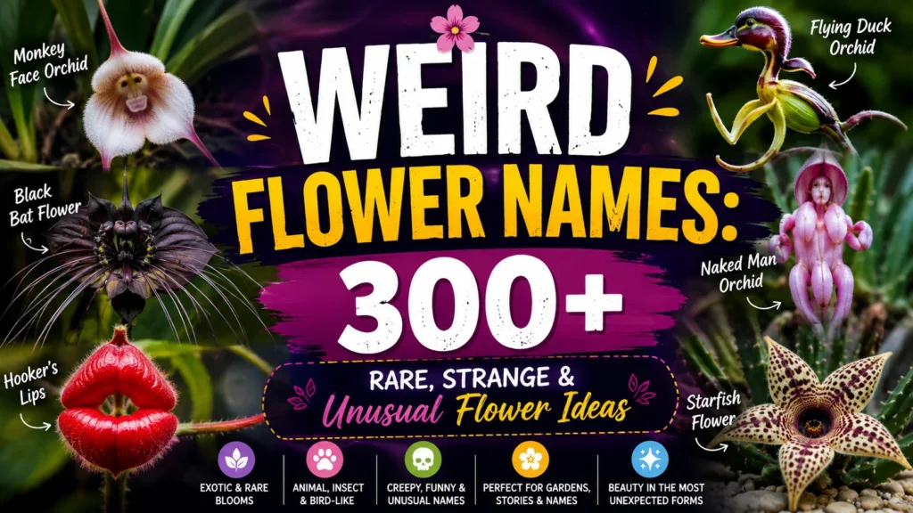 Weird Flower Names 300+ Rare, Strange & Unusual Flower Ideas