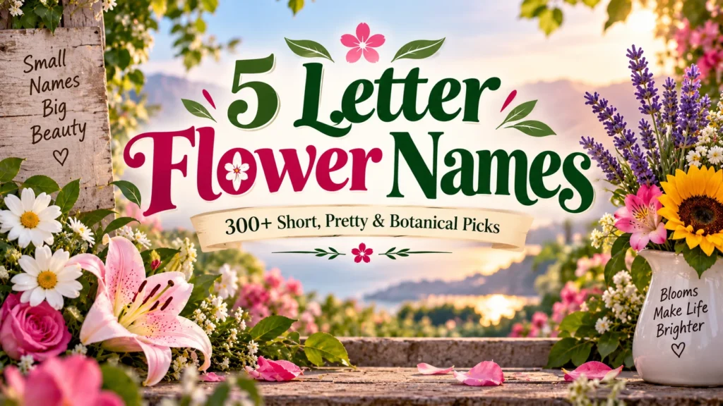 5 Letter Flower Names 300+ Short, Pretty & Botanical Picks