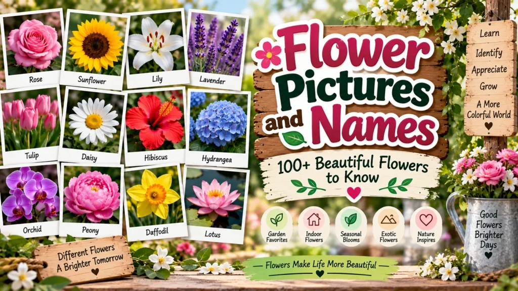 Flower Pictures and Names 100+ Beautiful Flowers to Know 🌸