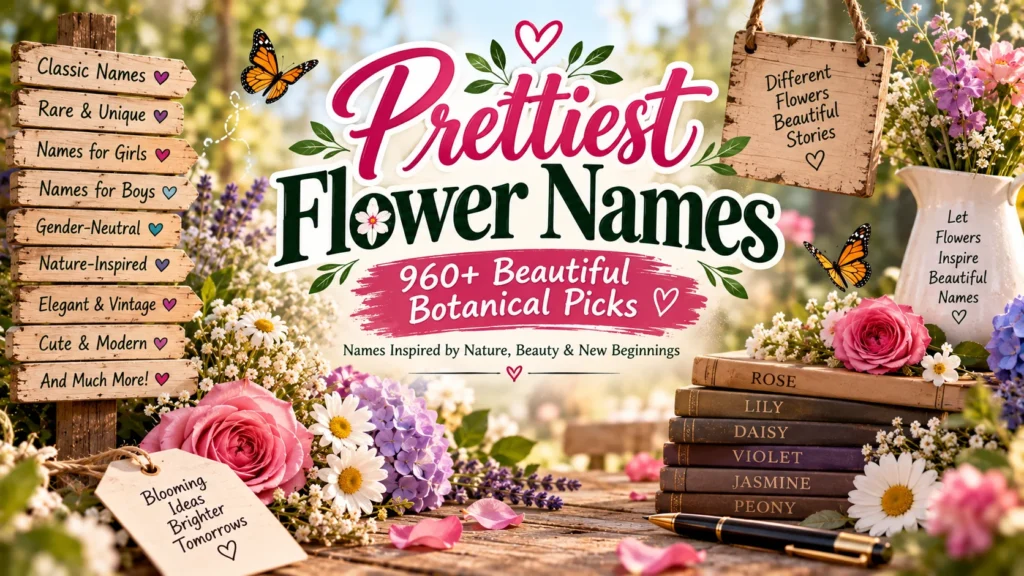 Prettiest Flower Names 960+ Beautiful Botanical Picks