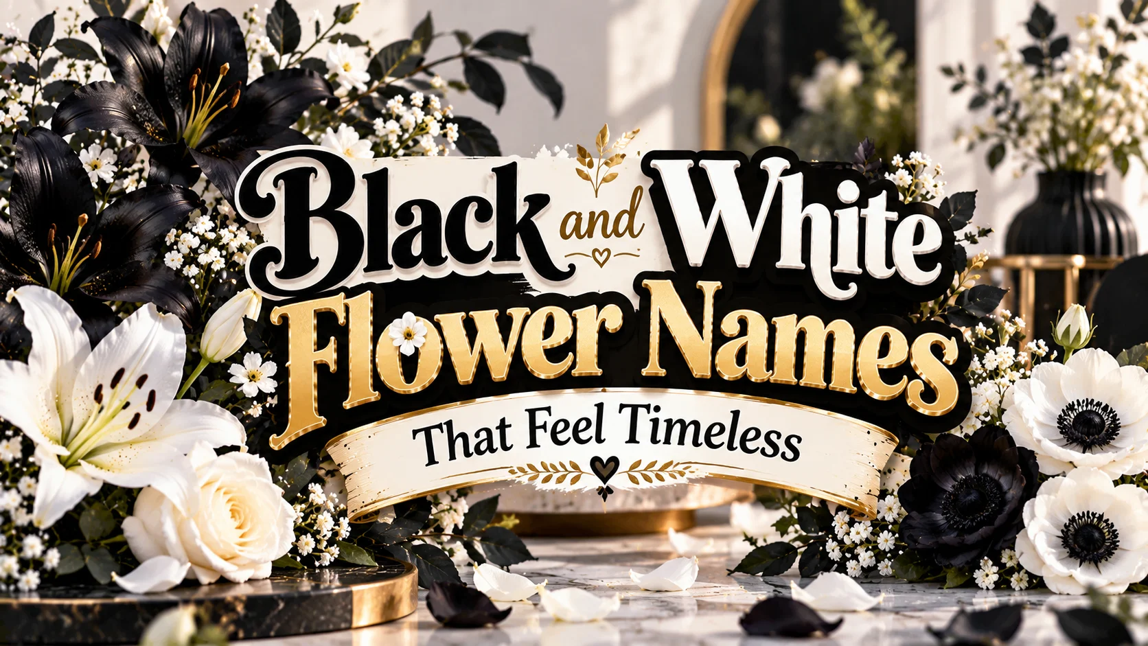 Black and White Flower Names That Feel Timeless 🌸🖤