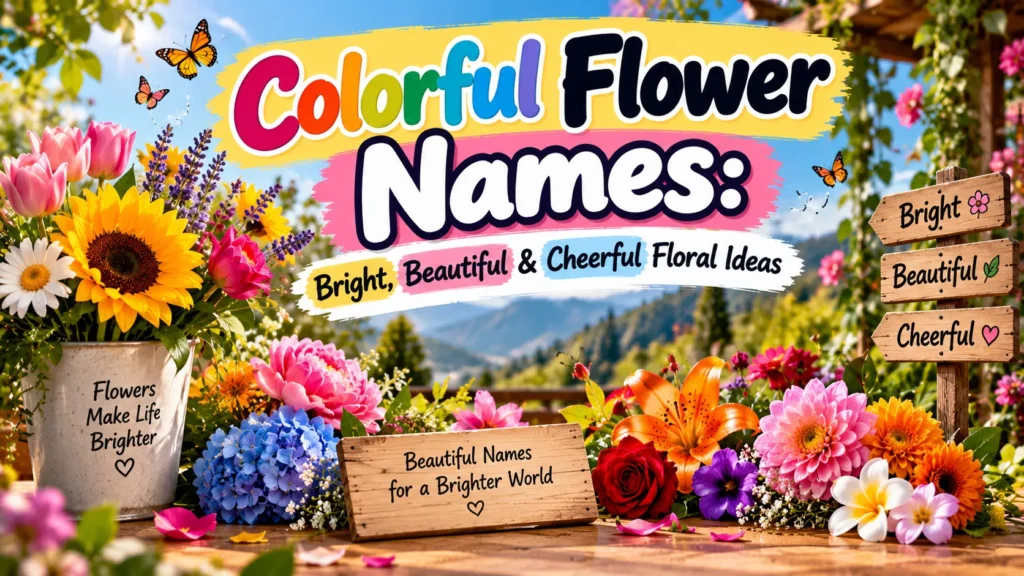 Colorful Flower Names: Bright, Beautiful & Cheerful Floral Ideas