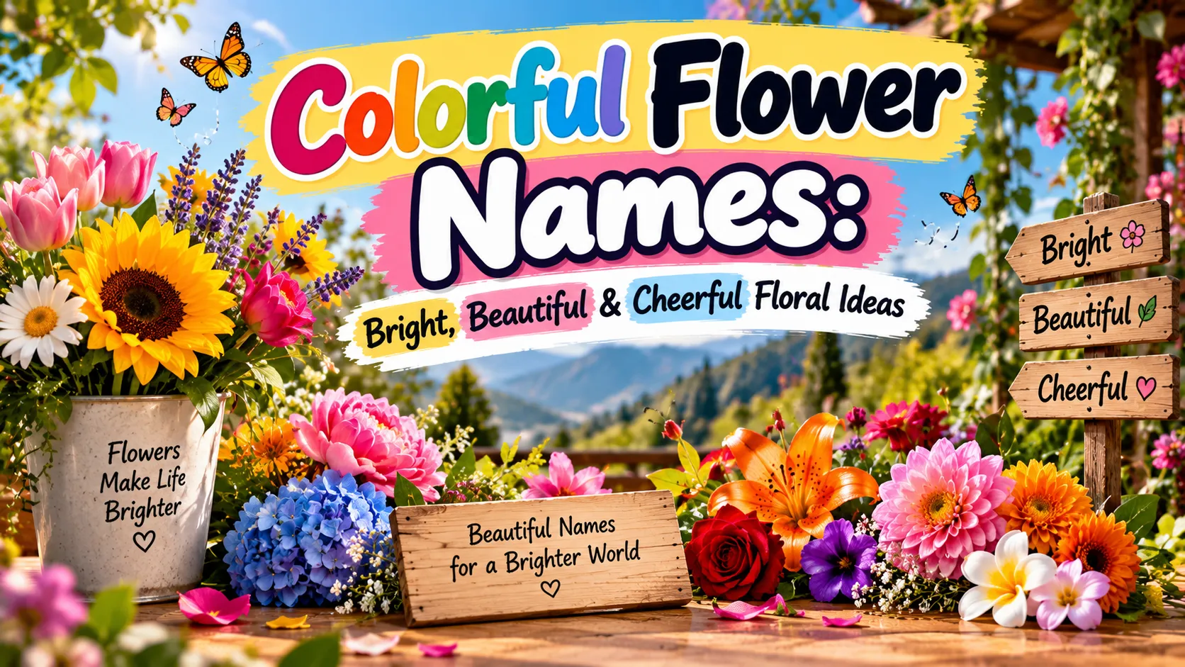 Colorful Flower Names: Bright, Beautiful & Cheerful Floral Ideas