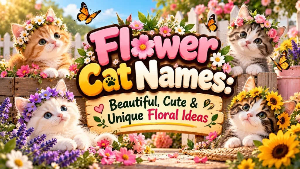 Flower Cat Names Beautiful, Cute & Unique Floral Ideas