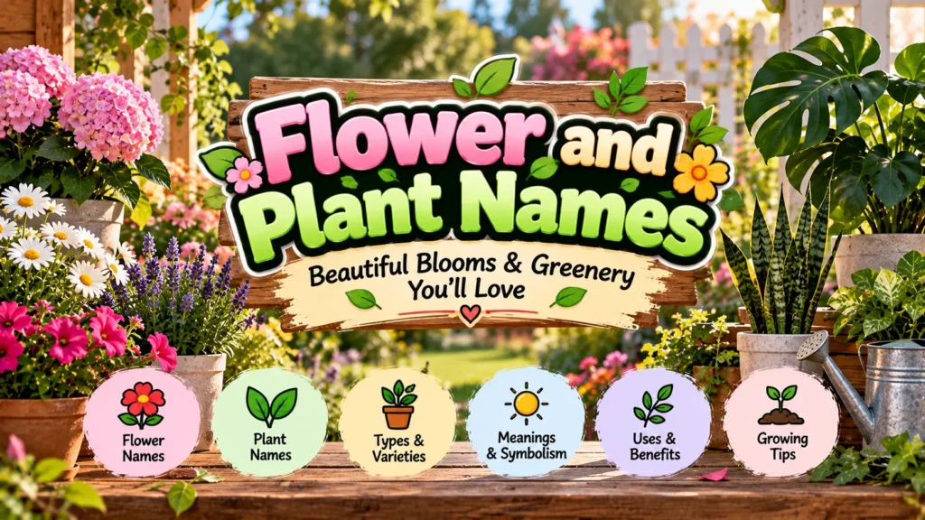 Flower and Plant Names: Beautiful Blooms & Greenery You’ll Love