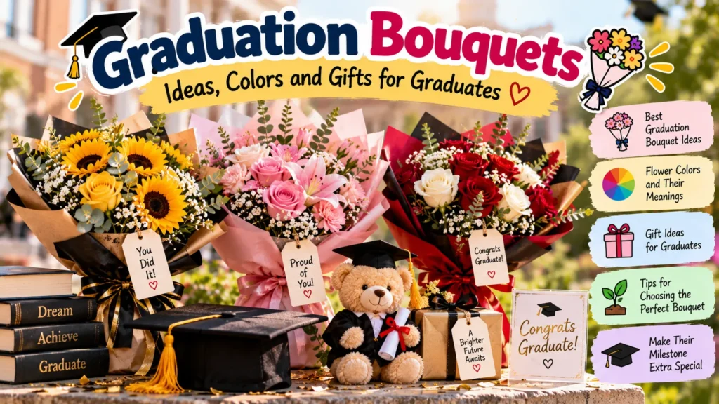 Graduation Bouquets Ideas, Colors, and Gifts for Graduates 🎓