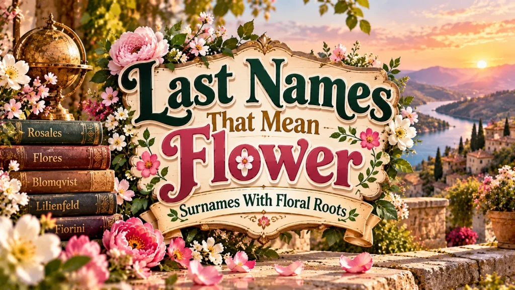 Last Names That Mean Flower Surnames With Floral Roots
