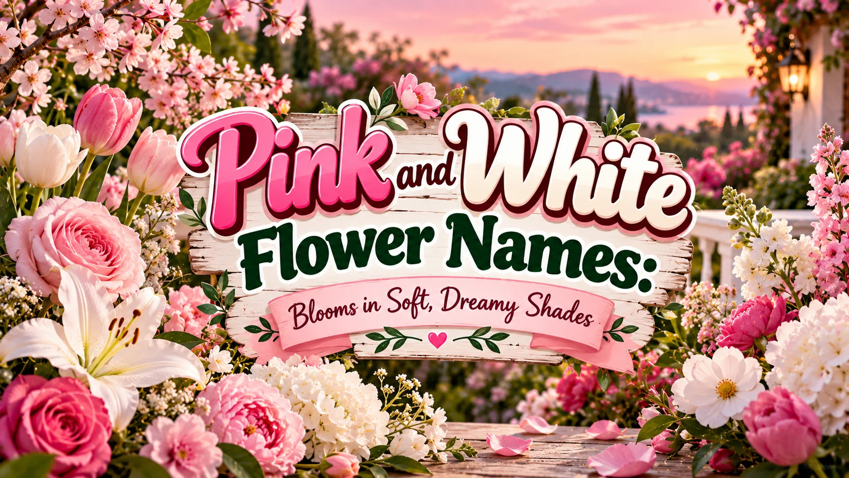 Pink and White Flower Names: Blooms in Soft, Dreamy Shades