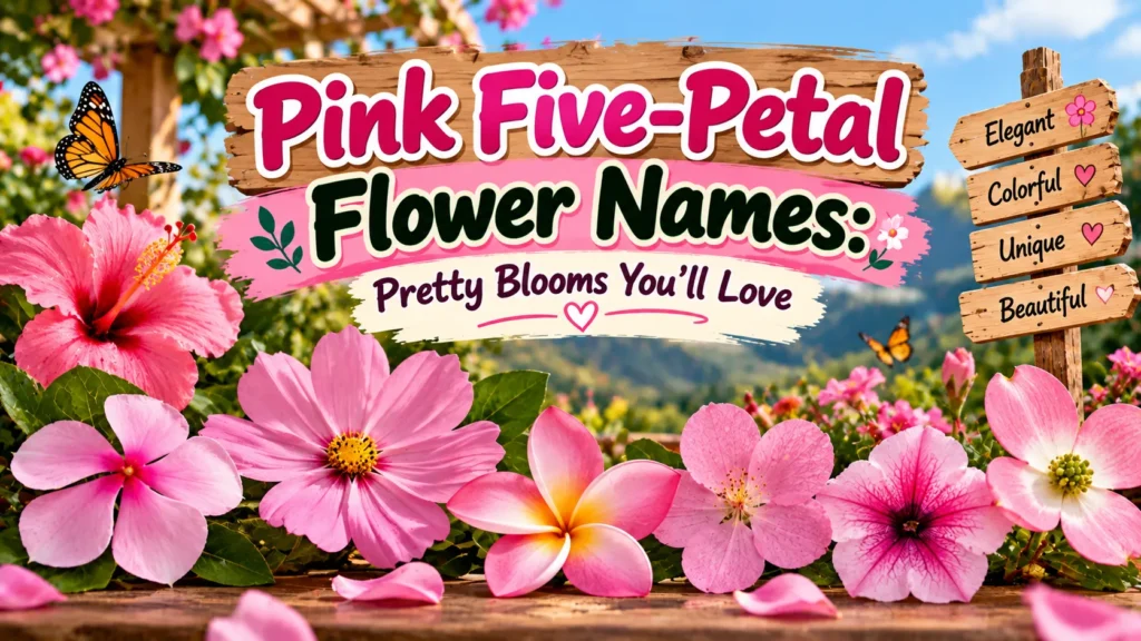 Pink Five-Petal Flower Names: Pretty Blooms You’ll Love